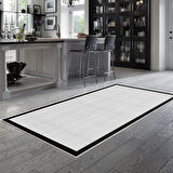 Alanur Home Kaymaz Taban Djt Banyo Mutfak Salon Halı  Trend Dokuma Desen E5007
