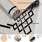 Dekoreko Kaymaz Taban Djt Mutfak Halısı Yıldız Deri Modern 1919