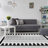 Dekoreko Kaymaz Taban Djt Salon Halısı Yıldız Deri Saçaklı İskandinav M1273