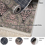 Dekoreko Kaymaz Taban Djt Mutfak Halısı Star Pamuk Saçaklı Modern 659M