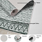 Dekoreko Kaymaz Taban Djt Salon Halısı Trend Saçaklı İskandinav F5081