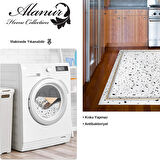 Dekoreko Kaymaz Taban Djt Mutfak Halısı Yıldız Deri Modern M12366