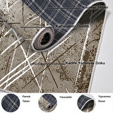 Dekoreko Kaymaz Taban Djt Salon Halısı Star Pamuk Modern M5003