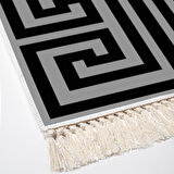 Dekoreko Kaymaz Taban Djt Mutfak Halısı Star Pamuk Saçaklı Modern 658M