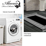 Dekoreko Kaymaz Taban Djt Banyo Halısı Trend Saçaklı Modern 608M