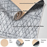 Dekoreko Kaymaz Taban Djt Salon Halısı Yıldız Deri İskandinav F5079