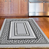 Dekoreko Kaymaz Taban Djt Mutfak Halısı Yıldız Deri Saçaklı Modern 651M