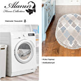 Dekoreko Kaymaz Taban Djt Mutfak Halısı Trend Saçaklı Oval Modern 674M