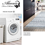 Dekoreko Kaymaz Taban Djt Mutfak Halısı Star Pamuk Saçaklı İskandinav F5078