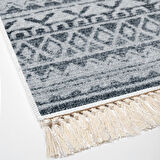 Dekoreko Kaymaz Taban Djt Mutfak Halısı Star Pamuk Saçaklı İskandinav F5078