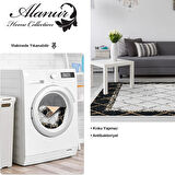 Dekoreko Kaymaz Taban Djt Salon Halısı Yıldız Deri Saçaklı Modern M5129