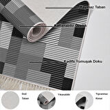 Dekoreko Kaymaz Taban Djt Salon Halısı Trend Saçaklı Modern Mu113