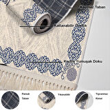 Dekoreko Kaymaz Taban Djt Salon Halısı Star Pamuk Saçaklı Modern 1319