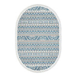 Dekoreko Kaymaz Taban Djt Mutfak Halısı Trend Saçaklı Oval İskandinav F5082