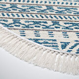 Dekoreko Kaymaz Taban Djt Mutfak Halısı Trend Saçaklı Oval İskandinav F5082