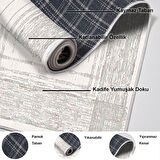 Dekoreko Kaymaz Taban Djt Salon Halısı Star Pamuk Modern M5076