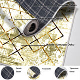 Dekoreko Kaymaz Taban Djt Mutfak Halısı Star Pamuk Modern M5026