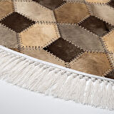 Dekoreko Kaymaz Taban Djt Salon Halısı Trend Saçaklı Yuvarlak Modern 1926