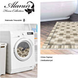 Dekoreko Kaymaz Taban Djt Banyo Halısı Star Pamuk Saçaklı Modern 1913