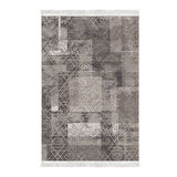 Dekoreko Kaymaz Taban Djt Salon Halısı Star Pamuk Saçaklı İskandinav F5132