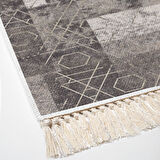 Dekoreko Kaymaz Taban Djt Salon Halısı Star Pamuk Saçaklı İskandinav F5132