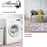 Dekoreko Kaymaz Taban Djt Salon Halısı Trend Saçaklı Oval İskandinav F5124