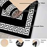 Dekoreko Kaymaz Taban Djt Salon Halısı Yıldız Deri Saçaklı Modern 650M