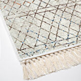 Dekoreko Kaymaz Taban Djt Mutfak Halısı Yıldız Deri Saçaklı İskandinav Al1103