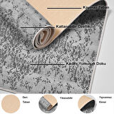 Dekoreko Kaymaz Taban Djt Mutfak Halısı Yıldız Deri Modern 1918