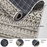 Dekoreko Kaymaz Taban Djt Salon Halısı Star Pamuk İskandinav F5078