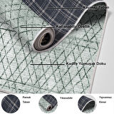 Dekoreko Kaymaz Taban Djt Mutfak Halısı Star Pamuk İskandinav F5079