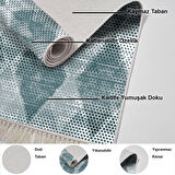 Dekoreko Kaymaz Taban Djt Mutfak Halısı Trend Saçaklı İskandinav F5131