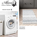 Dekoreko Kaymaz Taban Djt Mutfak Halısı Yıldız Deri Saçaklı İskandinav F5086