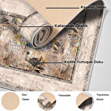 Dekoreko Kaymaz Taban Djt Mutfak Halısı Yıldız Deri Modern 729