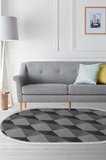 Kaymaz Dijital Mutfak & Salon Halı Trend Saçaklı Oval Geometrik E5010