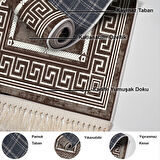 Dekoreko Kaymaz Taban Djt Salon Halısı Star Pamuk Saçaklı Modern 651M