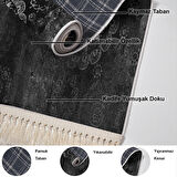 Dekoreko Kaymaz Taban Djt Salon Halısı Star Pamuk Saçaklı Modern 1999