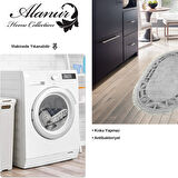 Dekoreko Kaymaz Taban Djt Mutfak Halısı Star Pamuk Saçaklı Oval Modern 691M