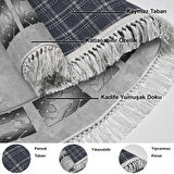 Dekoreko Kaymaz Taban Djt Mutfak Halısı Star Pamuk Saçaklı Oval Modern 691M