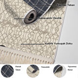 Dekoreko Kaymaz Taban Djt Mutfak Halısı Star Pamuk Saçaklı Modern 757