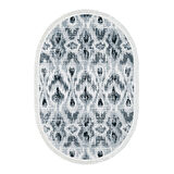 Dekoreko Kaymaz Taban Djt Mutfak Halısı Star Pamuk Saçaklı Oval İskandinav F5136