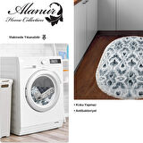 Dekoreko Kaymaz Taban Djt Mutfak Halısı Star Pamuk Saçaklı Oval İskandinav F5136