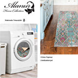 Dekoreko Kaymaz Taban Djt Mutfak Halısı Yıldız Deri İskandinav F5009