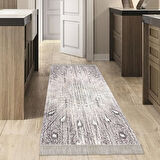 Dekoreko Kaymaz Taban Djt Mutfak Halısı Star Pamuk Saçaklı Modern 743