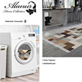 Dekoreko Kaymaz Taban Djt Mutfak Halısı Yıldız Deri Saçaklı Modern Mu113