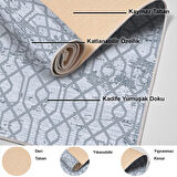 Dekoreko Kaymaz Taban Djt Mutfak Halısı Yıldız Deri Modern 757