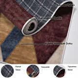 Dekoreko Kaymaz Taban Djt Salon Halısı Star Pamuk Modern S6506