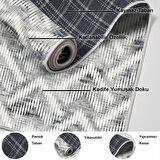 Dekoreko Kaymaz Taban Djt Mutfak Halısı Star Pamuk İskandinav F5124