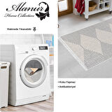 Dekoreko Kaymaz Taban Djt Mutfak Halısı Yıldız Deri Saçaklı İskandinav F5085