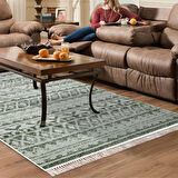 Dekoreko Kaymaz Taban Djt Salon Halısı Star Pamuk Saçaklı İskandinav F5078